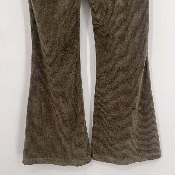Aerie Olive Green Corduroy Flare Pants XS - Picture 5 of 9